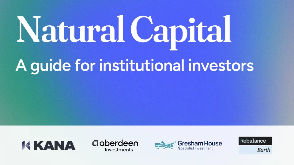 Launching "Natural Capital: A Guide for Institutional Investors"